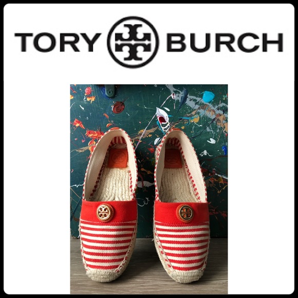 Tory Burch Shoes - TORY BURCH Beacher Stripe Canvas Espadrille || 8